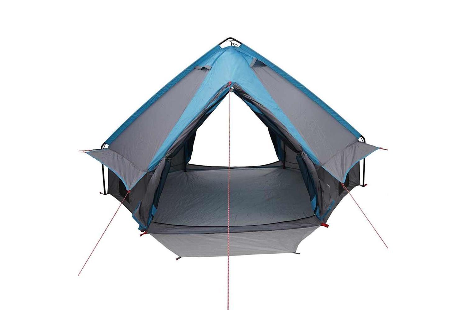 Vidaxl Teepee Tent With Roof Blue And Grey 388 X 320 X 169 Cm-5