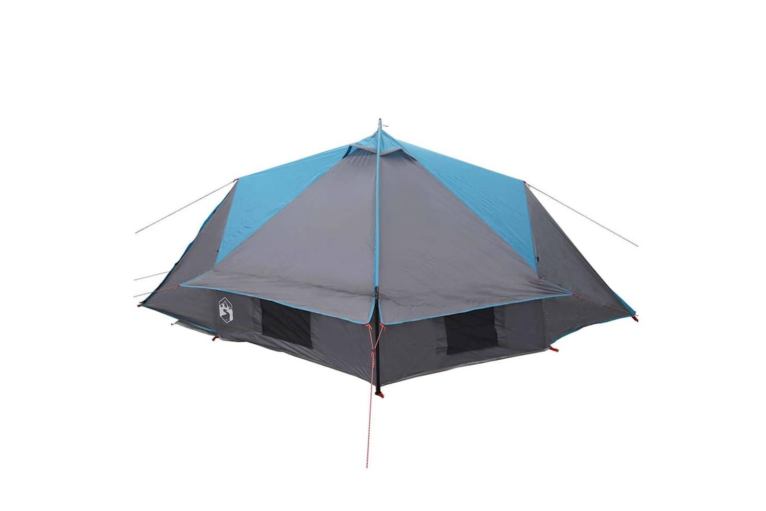 Vidaxl Teepee Tent With Roof Blue And Grey 388 X 320 X 169 Cm-6