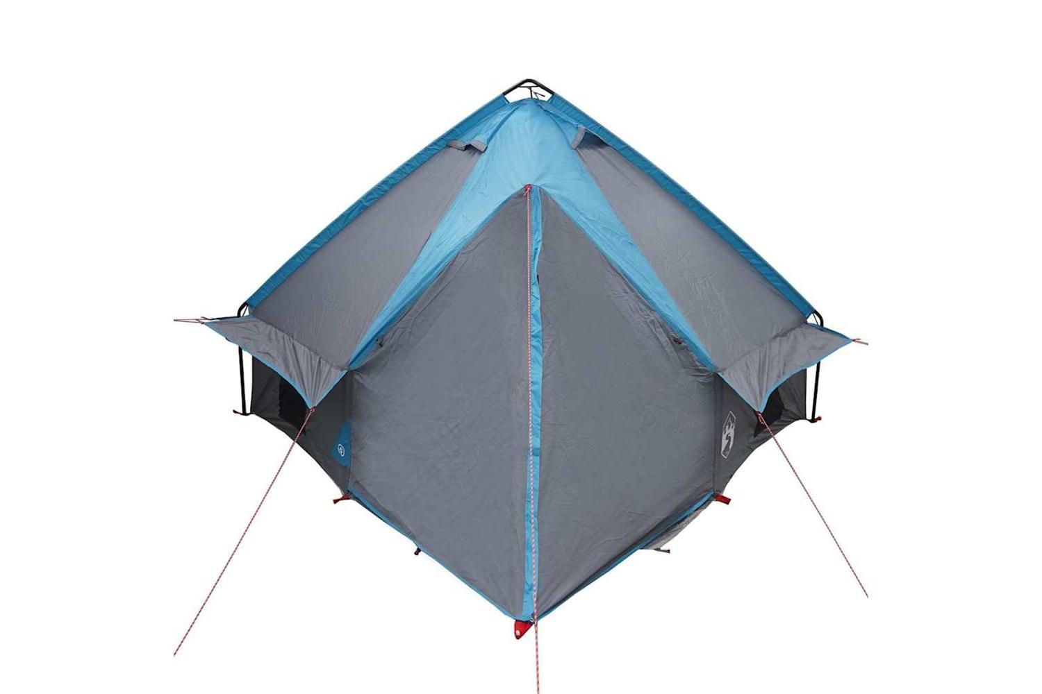 Vidaxl Teepee Tent With Roof Blue And Grey 388 X 320 X 169 Cm-7