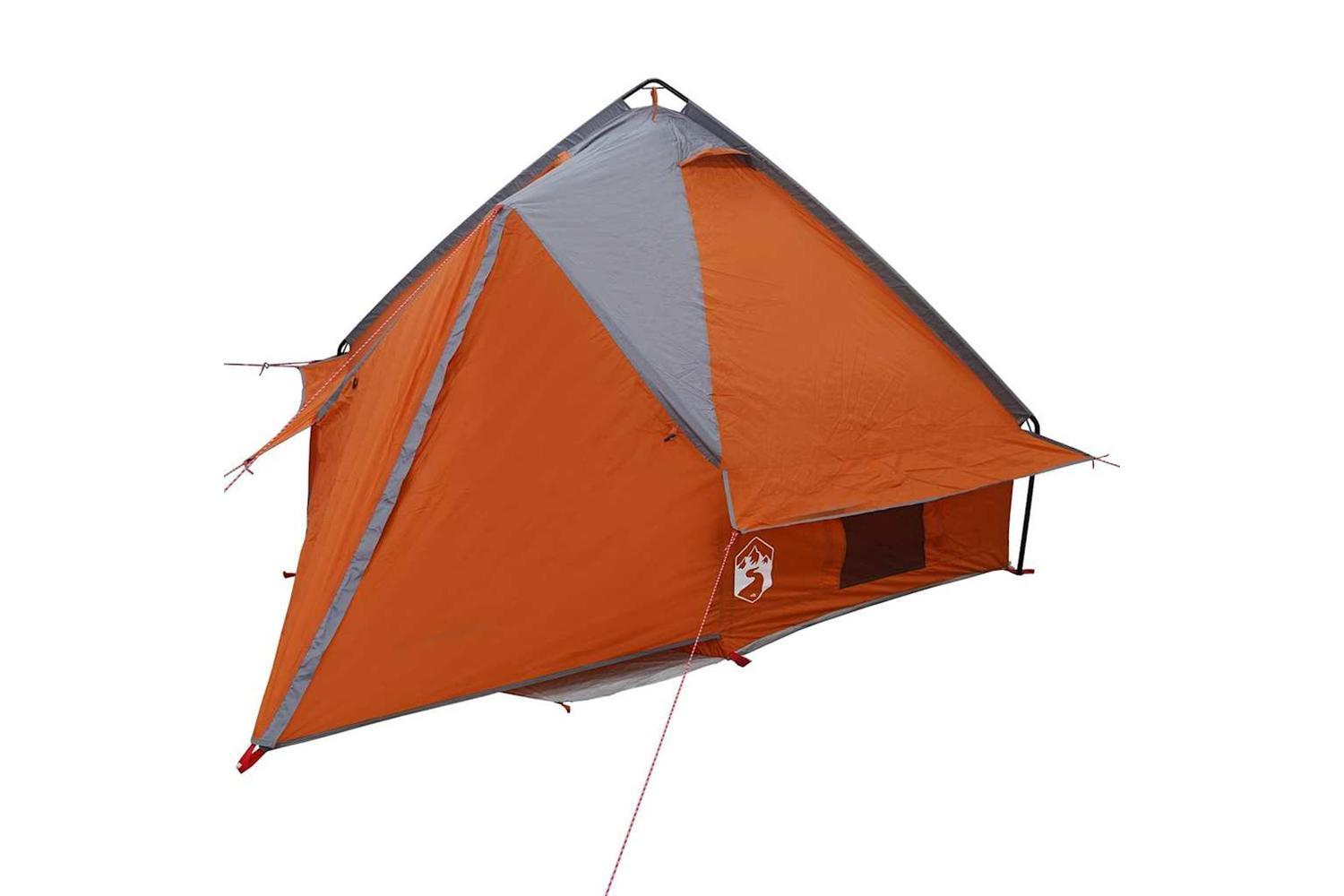 Vidaxl Teepee Tent With Roof Grey And Orange 388 X 320 X 169 Cm-4