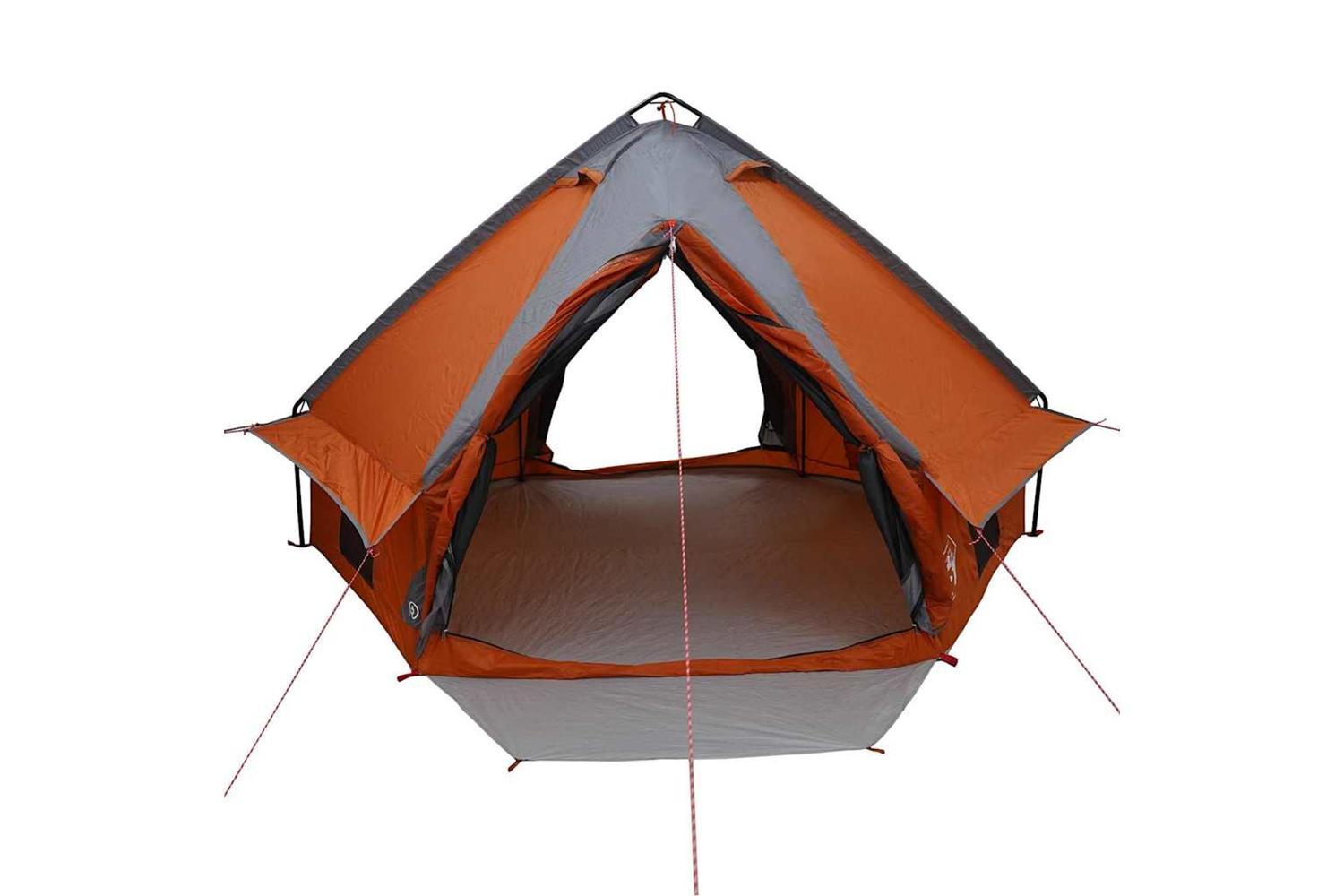 Vidaxl Teepee Tent With Roof Grey And Orange 388 X 320 X 169 Cm-5