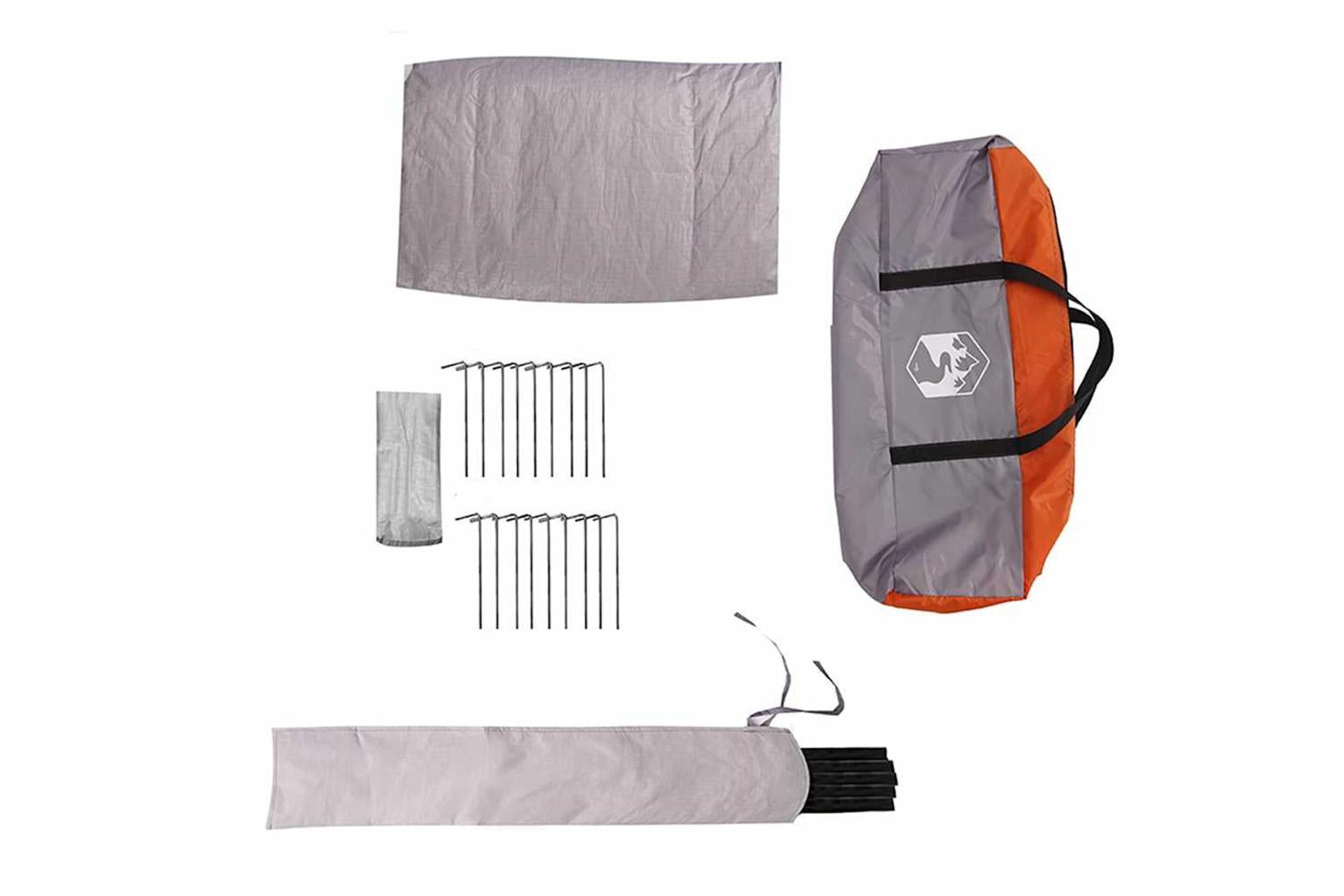 Vidaxl Teepee Tent With Roof Grey And Orange 388 X 320 X 169 Cm-10