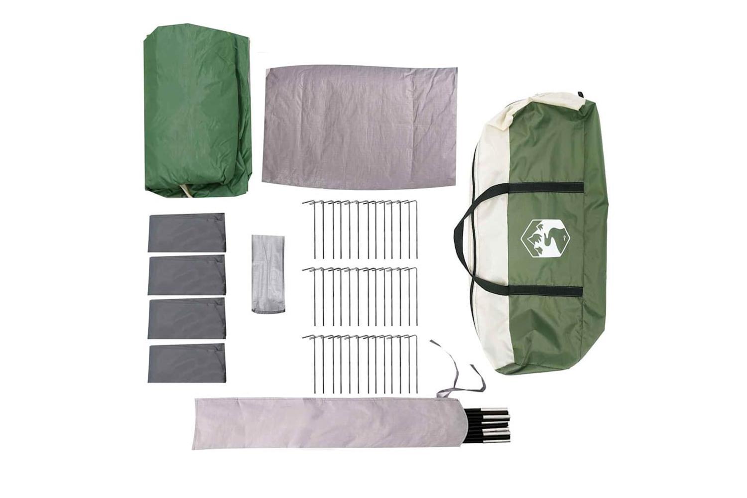 Vidaxl Family Tent With Roof Green And White 745 X 700 X 217 Cm-9