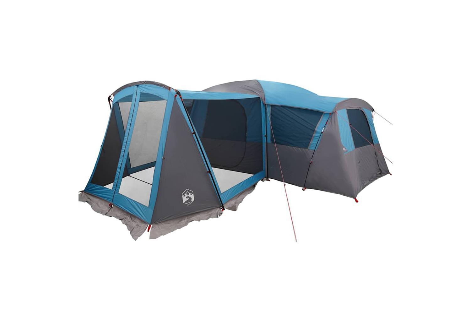 Vidaxl Family Tent With Roof Blue And Grey 745 X 700 X 217 Cm-4