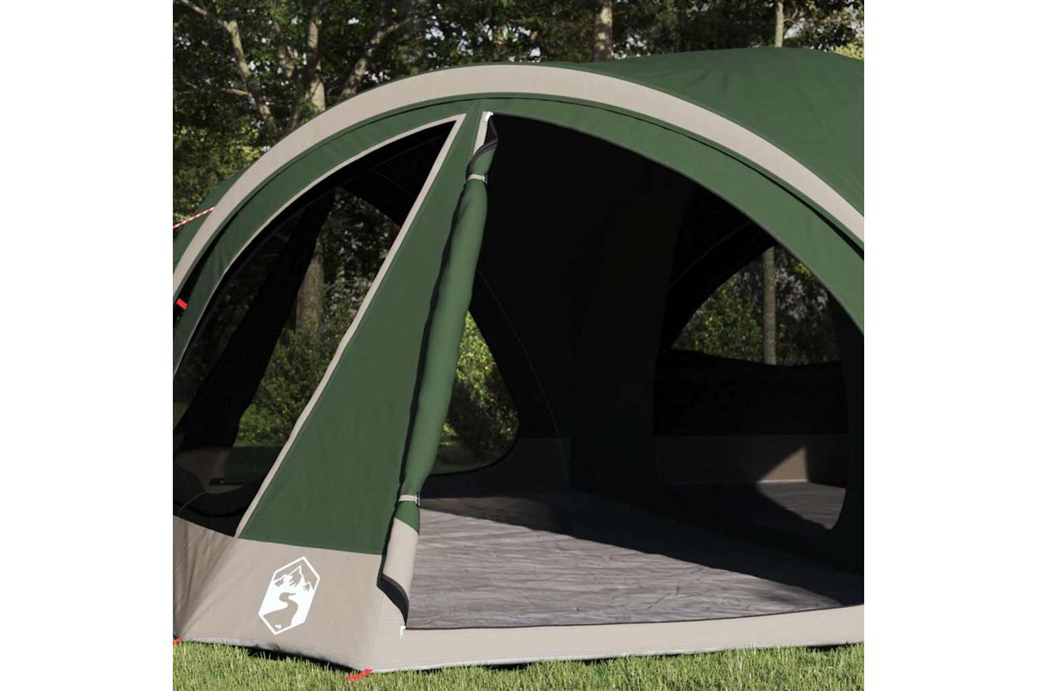 Vidaxl Family Tent With Roof Green And Grey 460 X 430 X 214 Cm-3