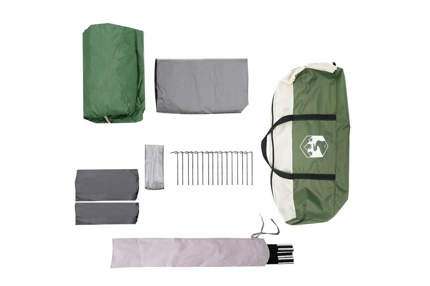 Vidaxl Family Tent With Roof Green And Grey 460 X 430 X 214 Cm-6