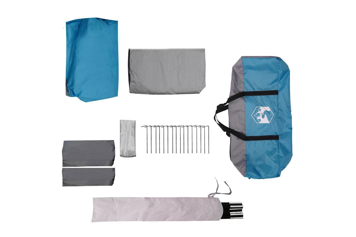 Vidaxl Family Tent With Roof Blue And Grey 460 X 430 X 214 Cm-6