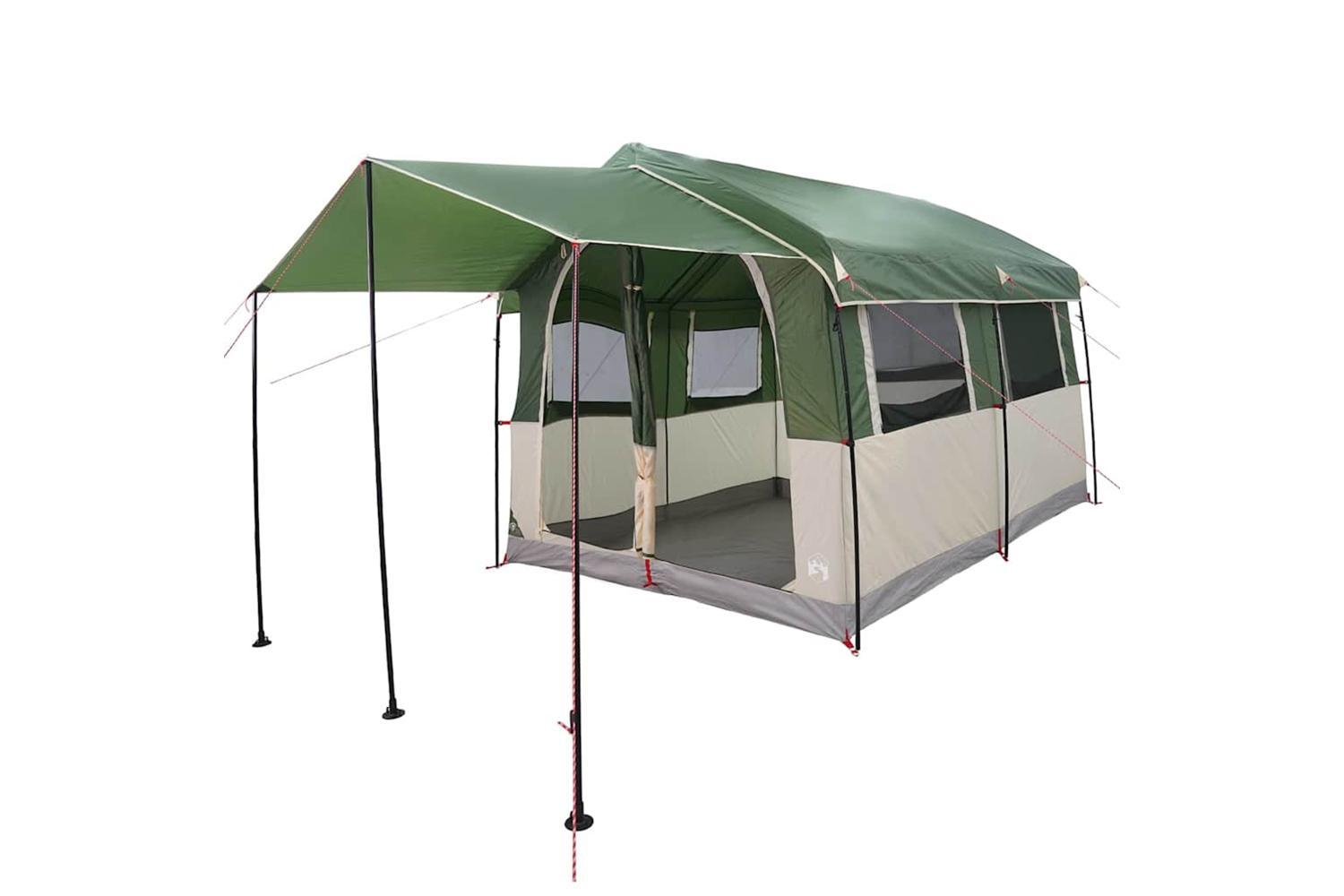 Vidaxl Family Tent With Roof Green And White 324 X 255 X 230 Cm-2