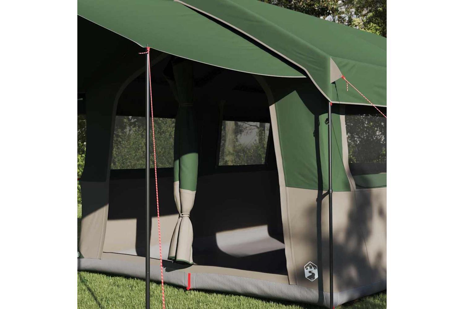Vidaxl Family Tent With Roof Green And White 324 X 255 X 230 Cm-3
