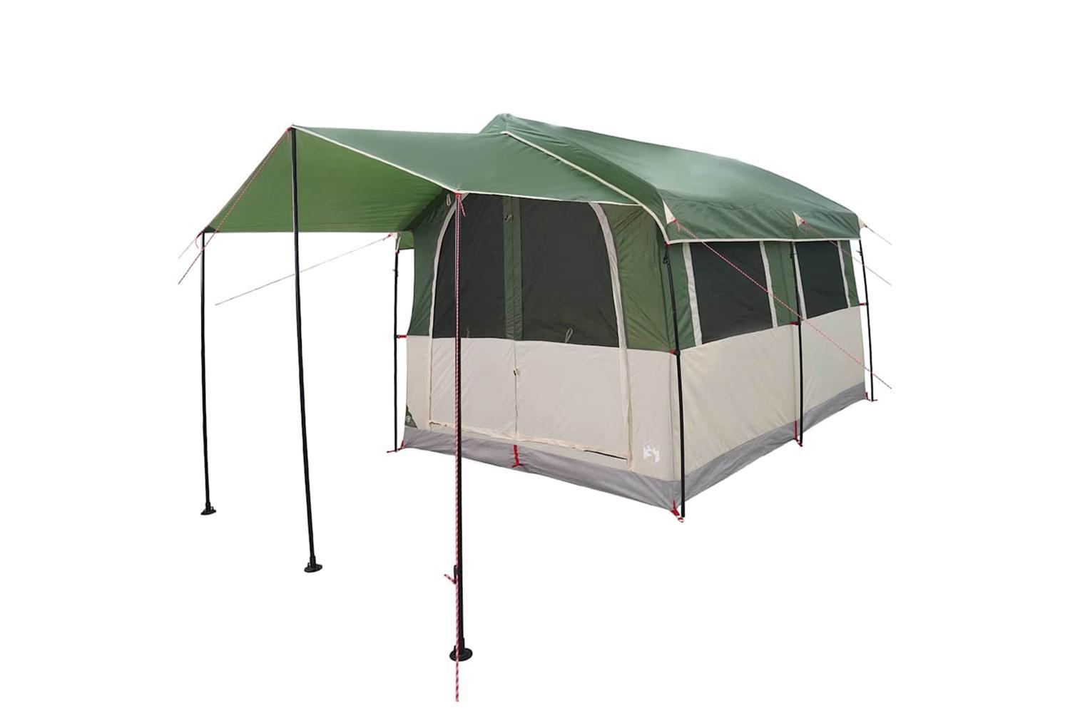 Vidaxl Family Tent With Roof Green And White 324 X 255 X 230 Cm-4