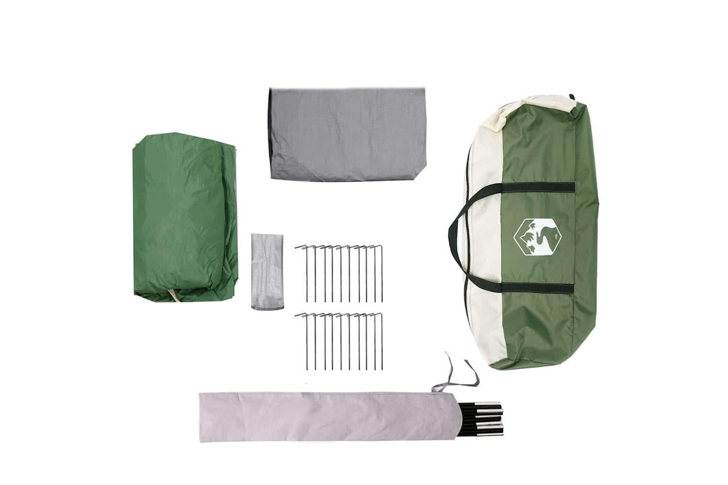 Vidaxl Family Tent With Roof Green And White 324 X 255 X 230 Cm-9