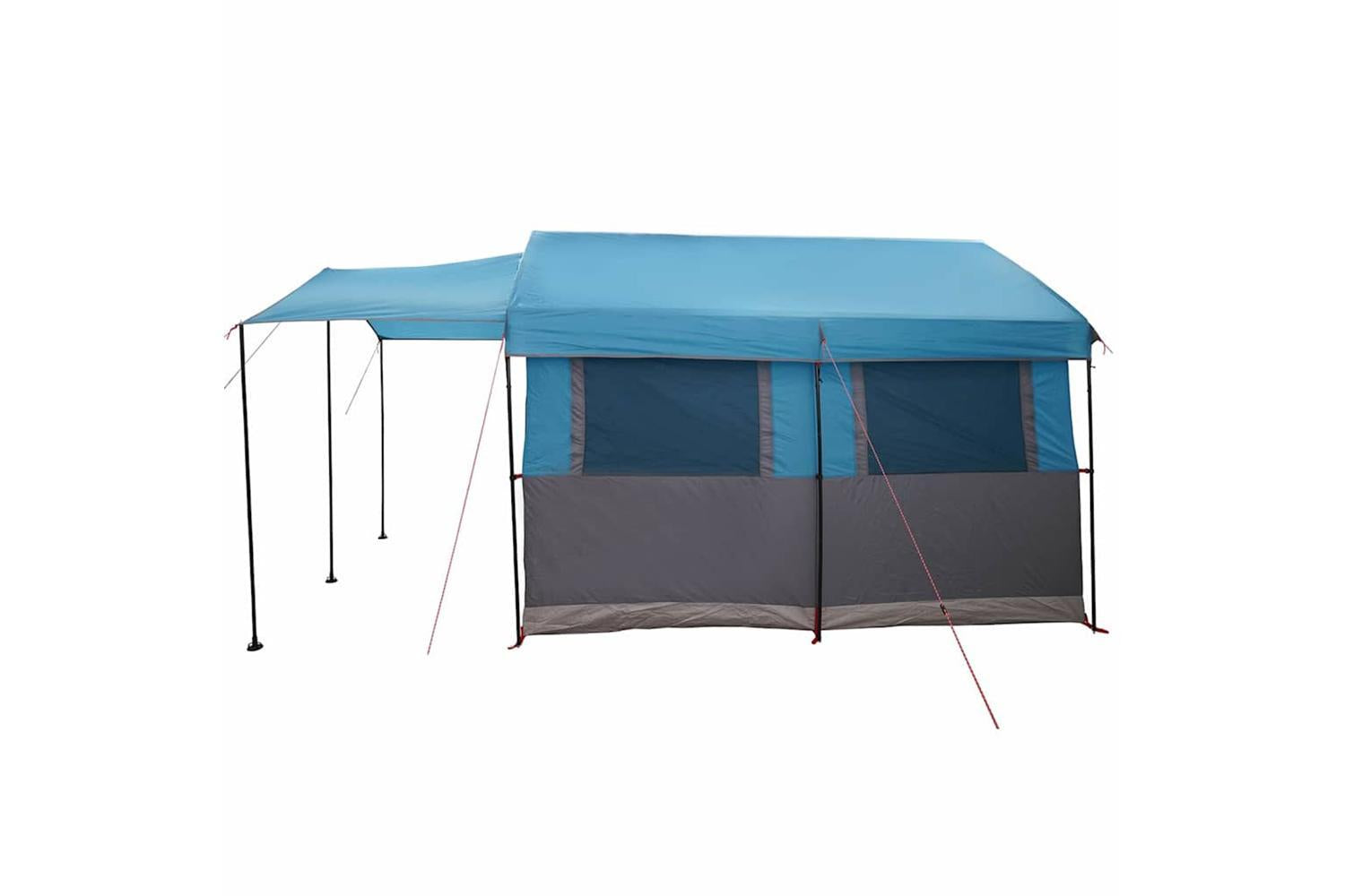 Vidaxl Family Tent With Roof Blue And Grey 324 X 255 X 230 Cm-5