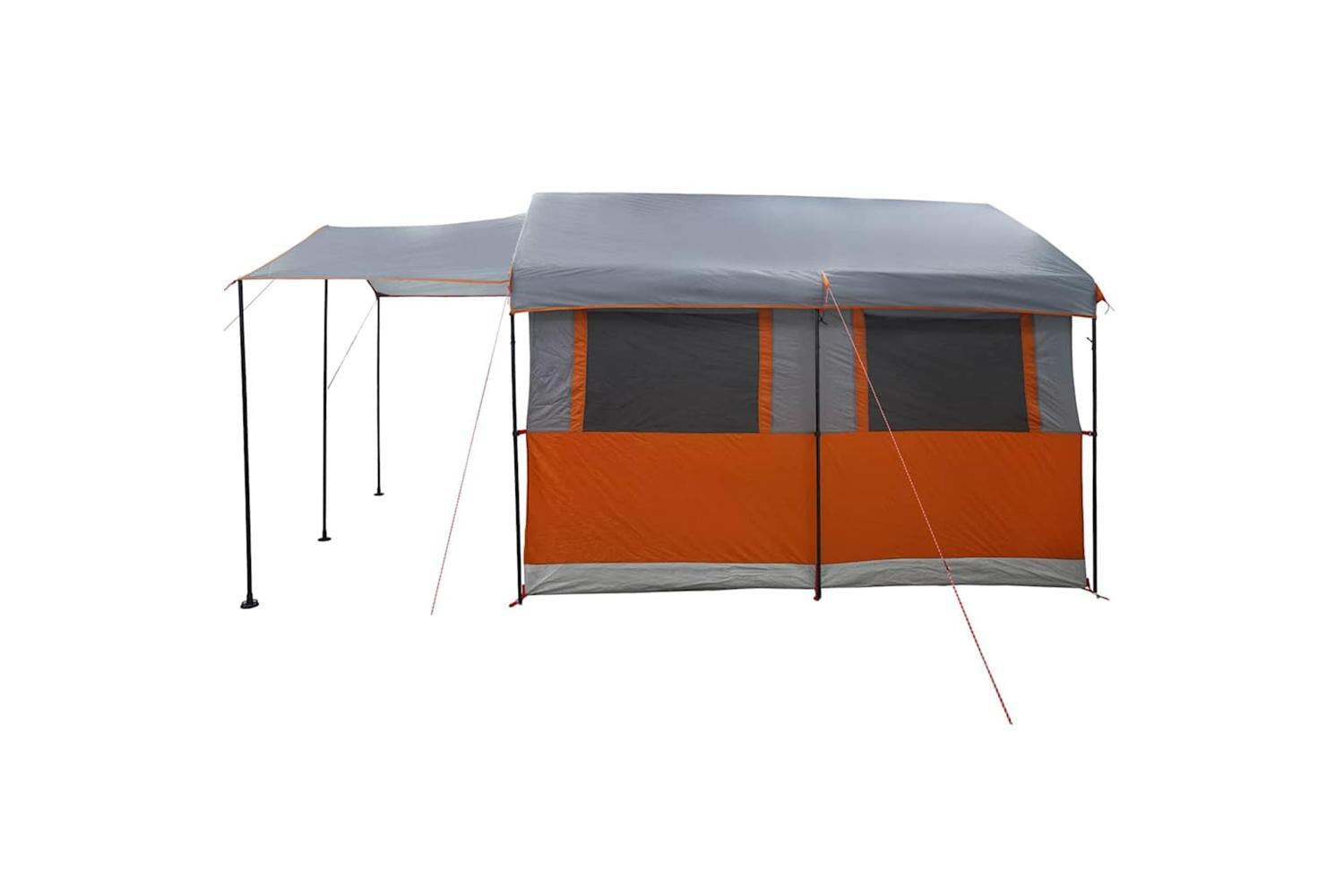 Vidaxl Family Tent With Roof Grey And Orange 324 X 255 X 230 Cm-5