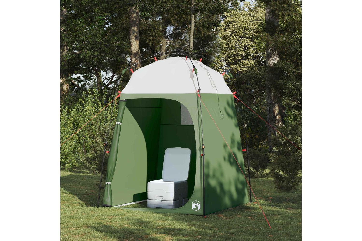 Vidaxl Shower Tent Folding With Storage Green 160 X 160 X 227 Cm Steel-3