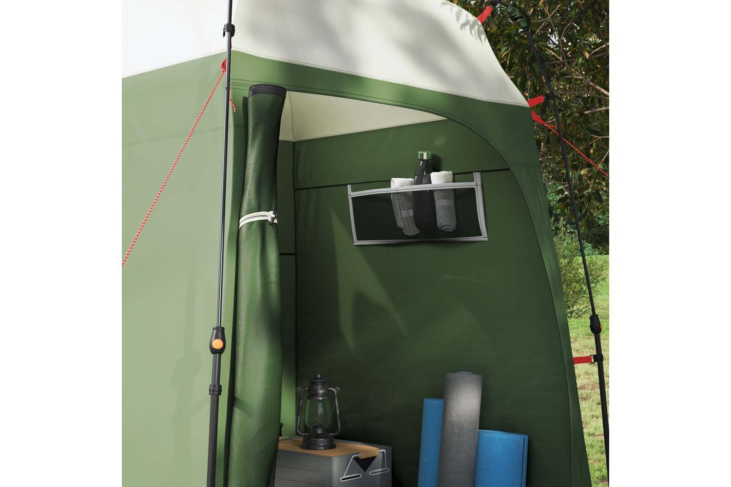 Vidaxl Shower Tent Folding With Storage Green 160 X 160 X 227 Cm Steel-4