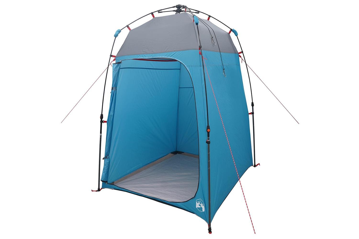 Vidaxl Shower Tent Folding With Storage Blue 160 X 160 X 227 Cm Steel
