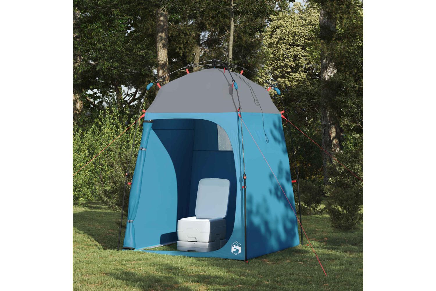 Vidaxl Shower Tent Folding With Storage Blue 160 X 160 X 227 Cm Steel-3