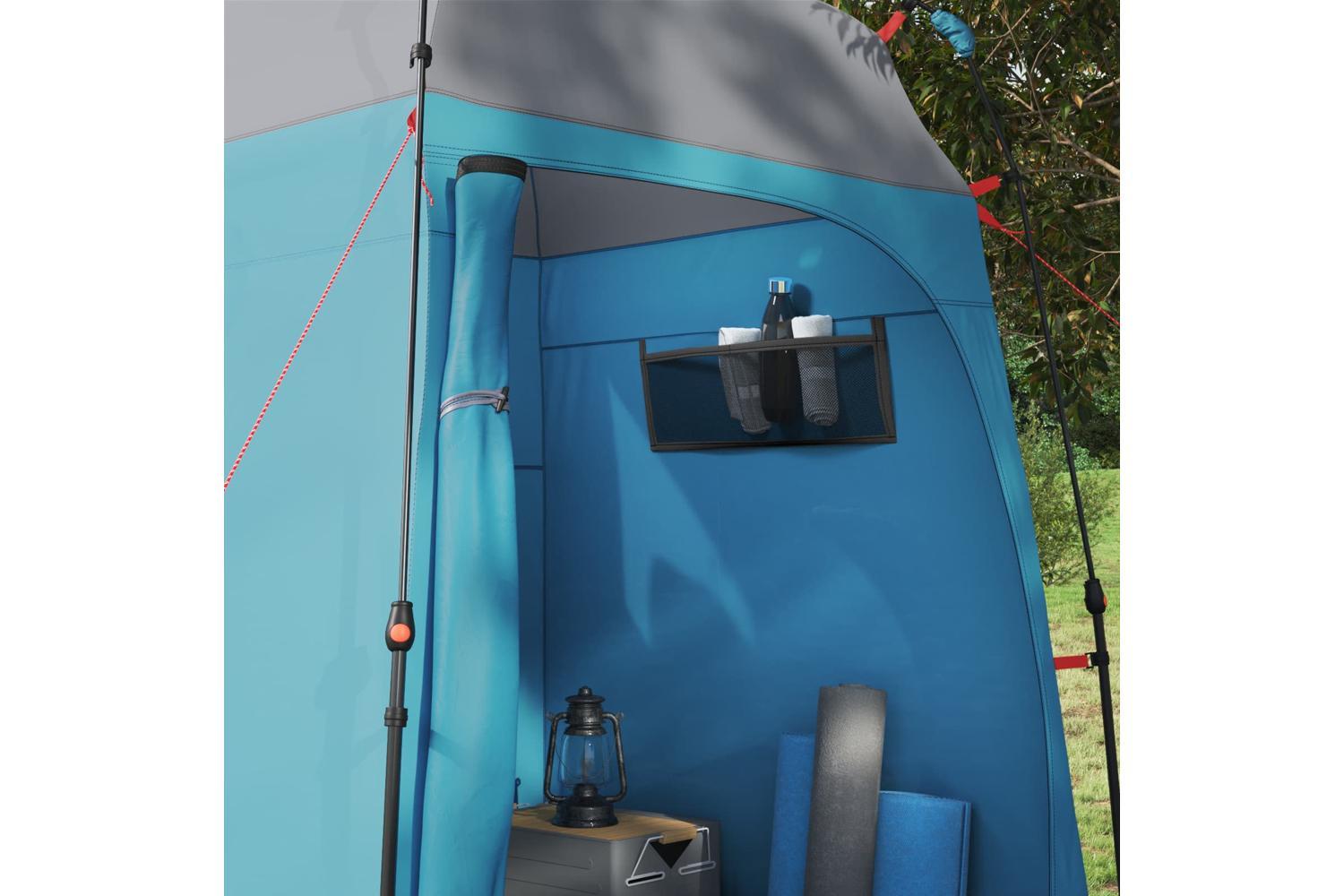 Vidaxl Shower Tent Folding With Storage Blue 160 X 160 X 227 Cm Steel-4