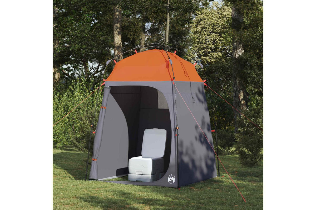 Vidaxl Shower Tent Folding Grey And Orange 160 X 160 X 227 Cm Steel-3