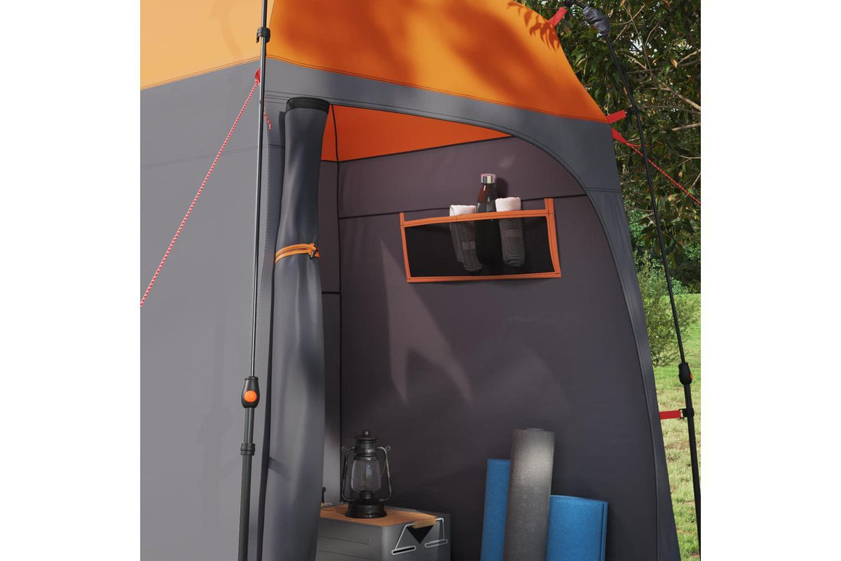 Vidaxl Shower Tent Folding Grey And Orange 160 X 160 X 227 Cm Steel-4