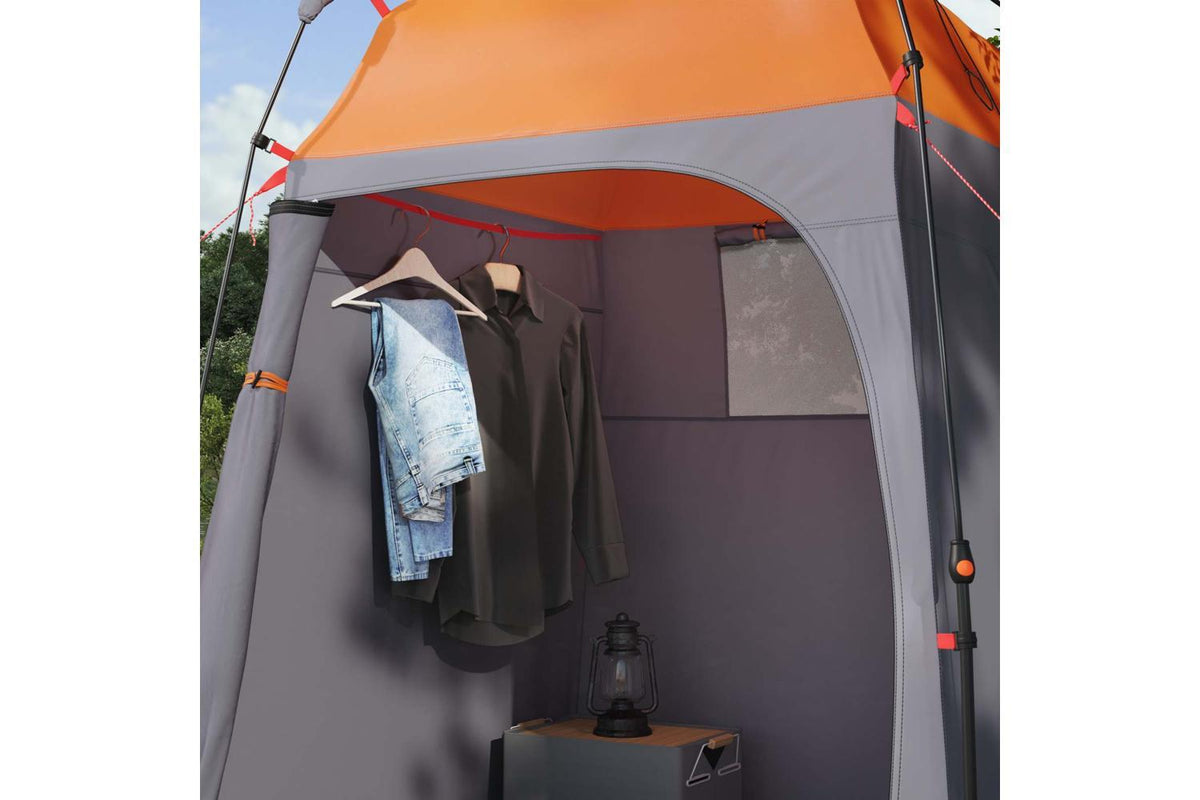 Vidaxl Shower Tent Folding Grey And Orange 160 X 160 X 227 Cm Steel-5