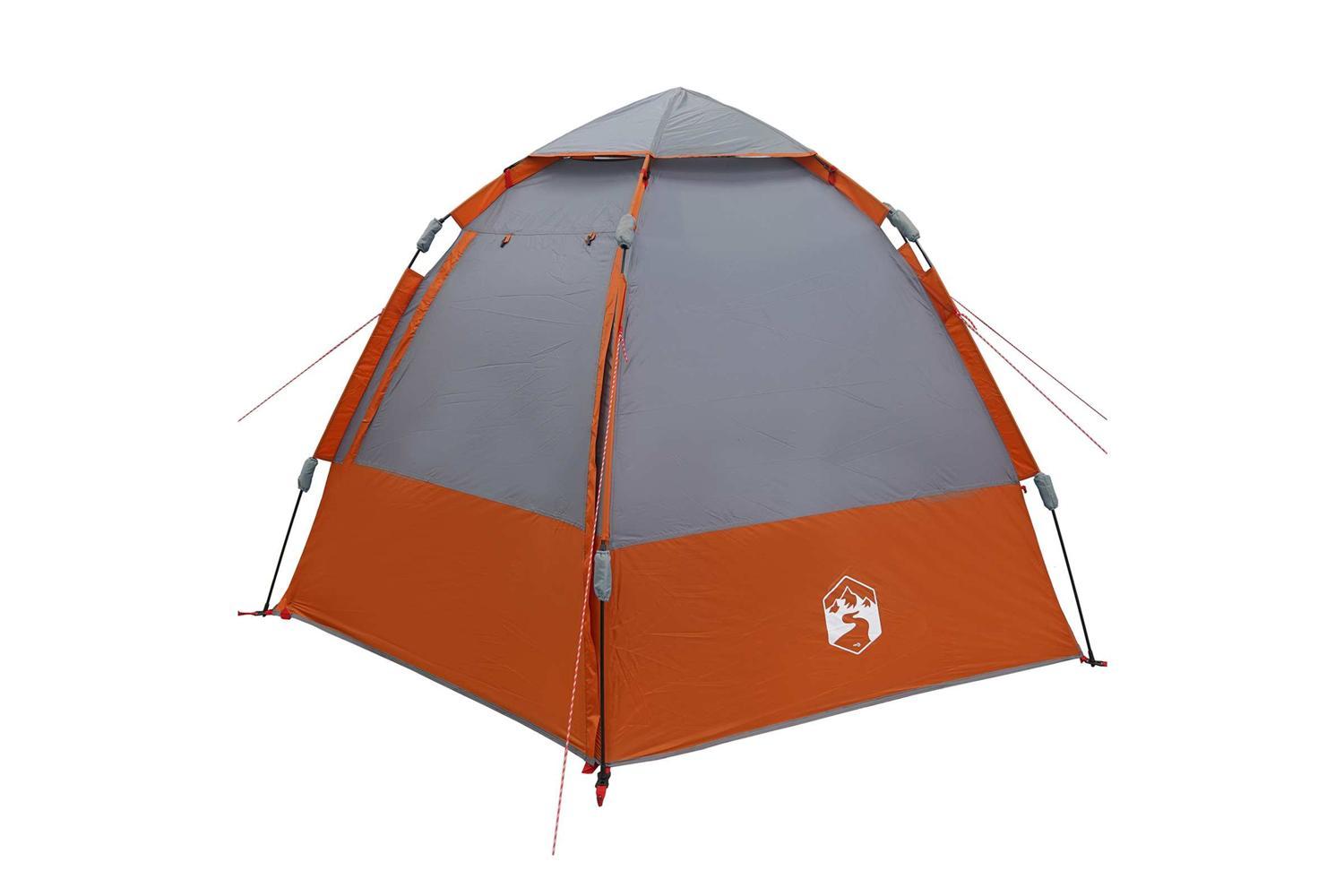 Vidaxl Instant Tent Folding Grey And Orange 280 X 280 X 160 Cm Steel-2