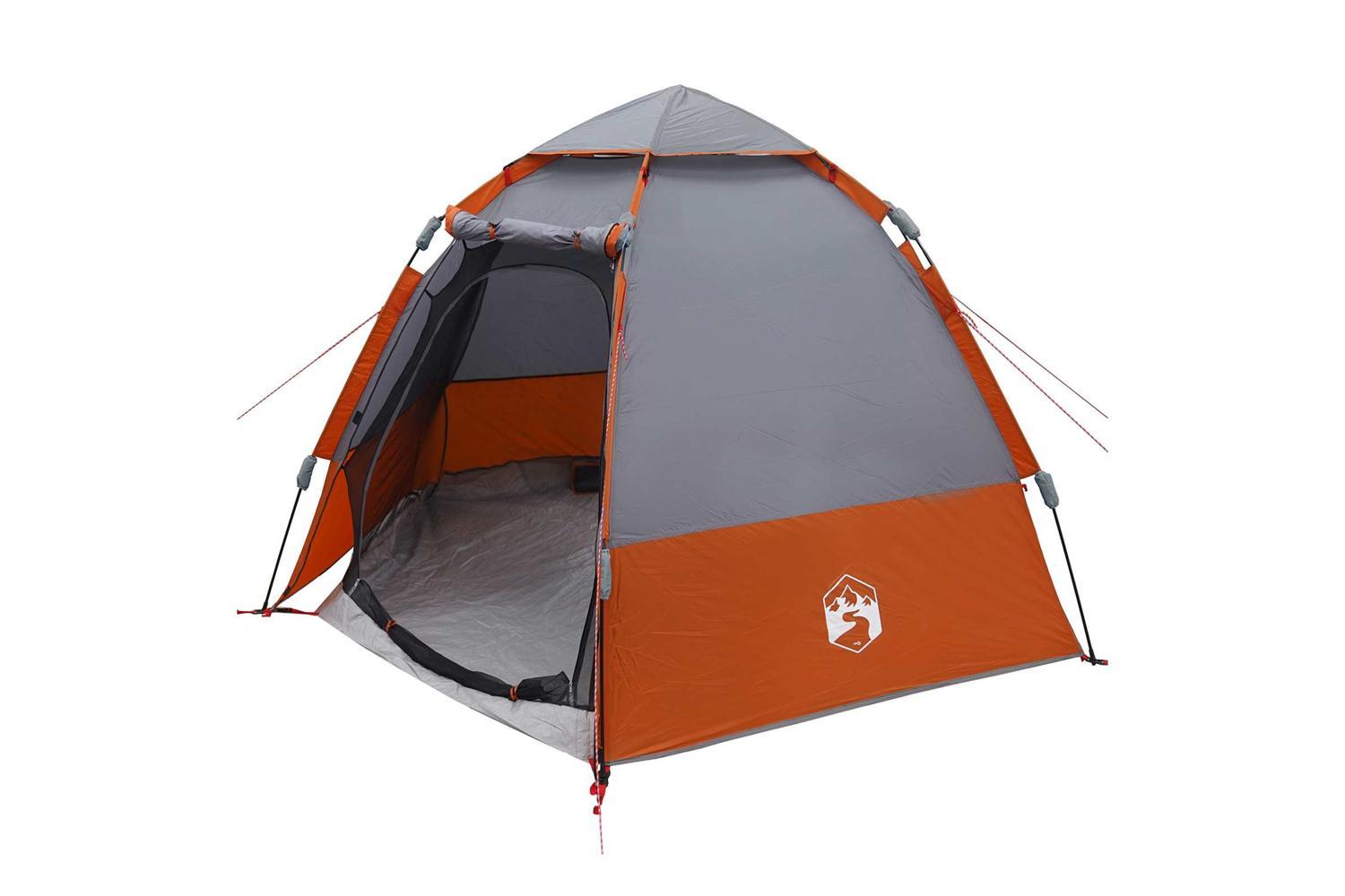 Vidaxl Instant Tent Folding Grey And Orange 280 X 280 X 160 Cm Steel-4