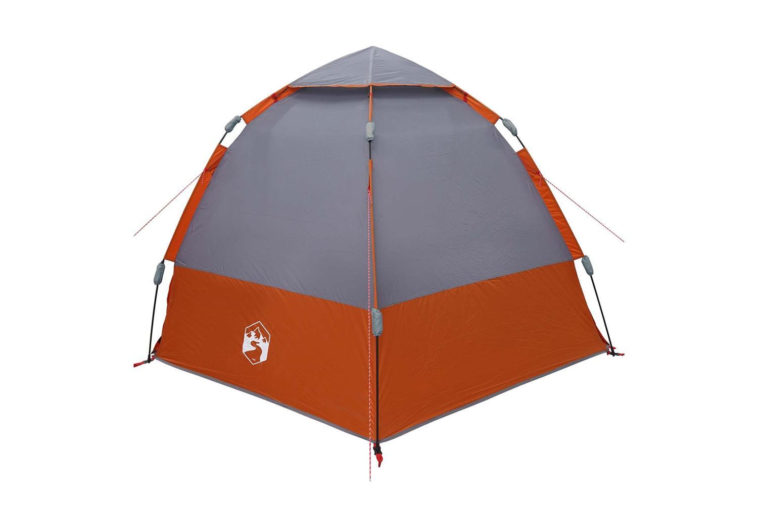 Vidaxl Instant Tent Folding Grey And Orange 280 X 280 X 160 Cm Steel-6