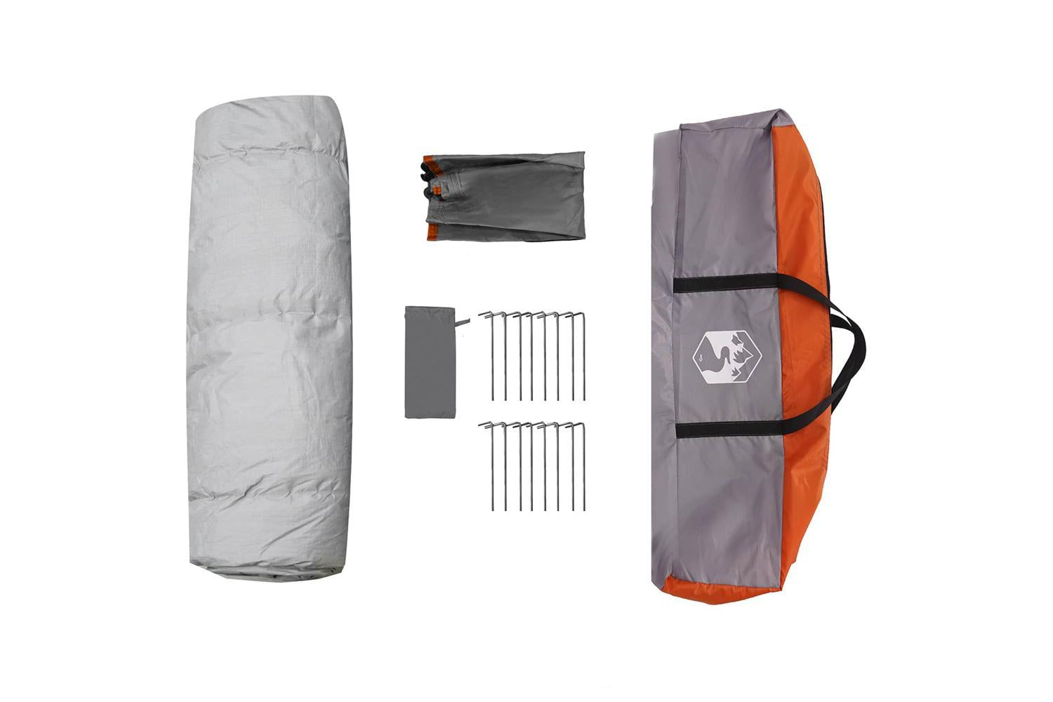 Vidaxl Instant Tent Folding Grey And Orange 280 X 280 X 160 Cm Steel-10
