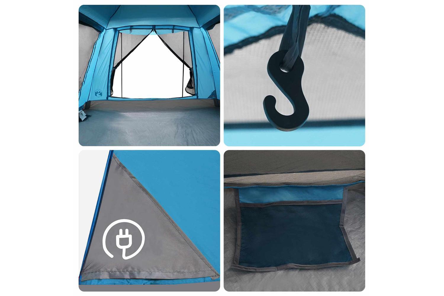 Vidaxl Instant Tent Folding With Storage Blue 205 X 205 X 143 Cm Steel-10