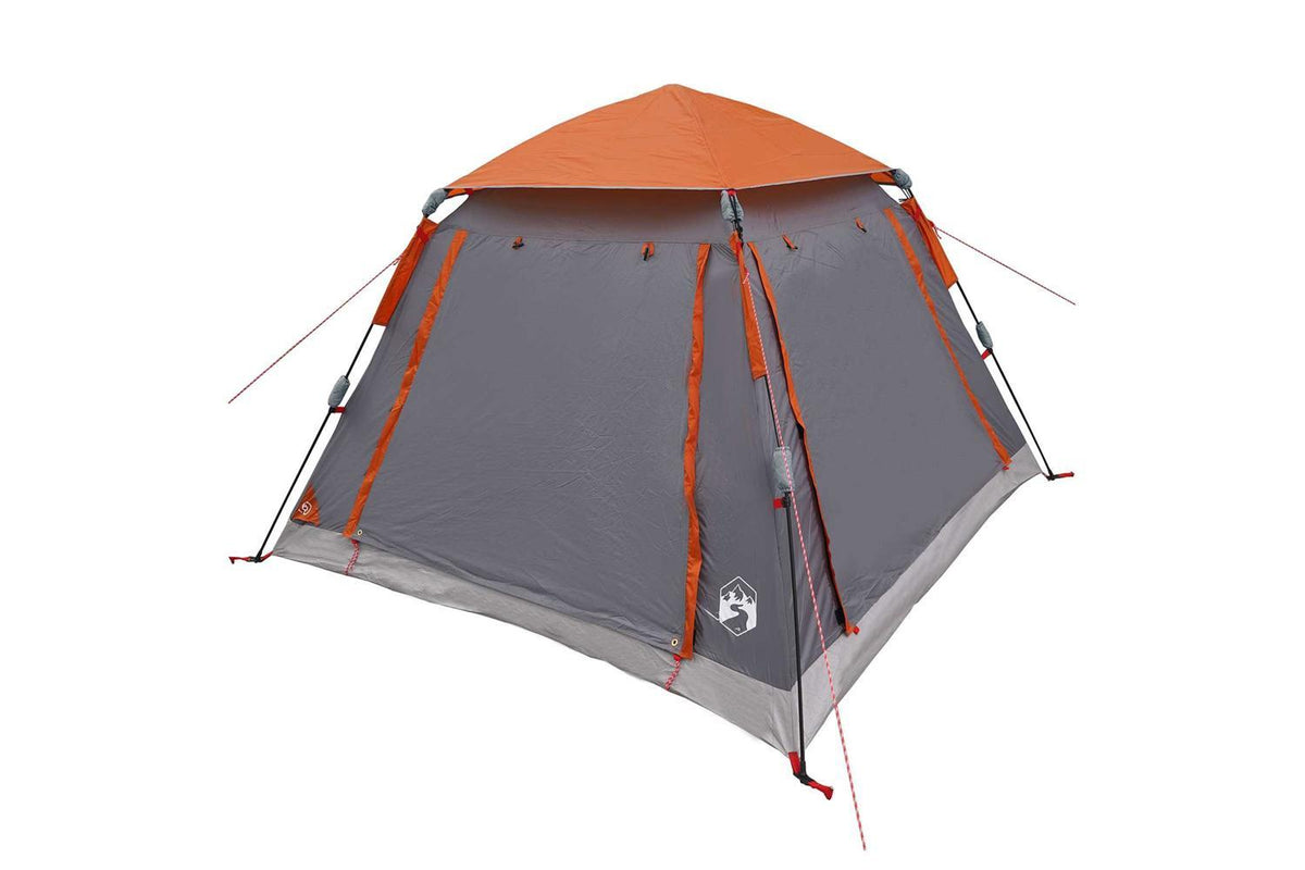 Vidaxl Instant Tent Folding Grey And Orange 205 X 205 X 143 Cm Steel-2