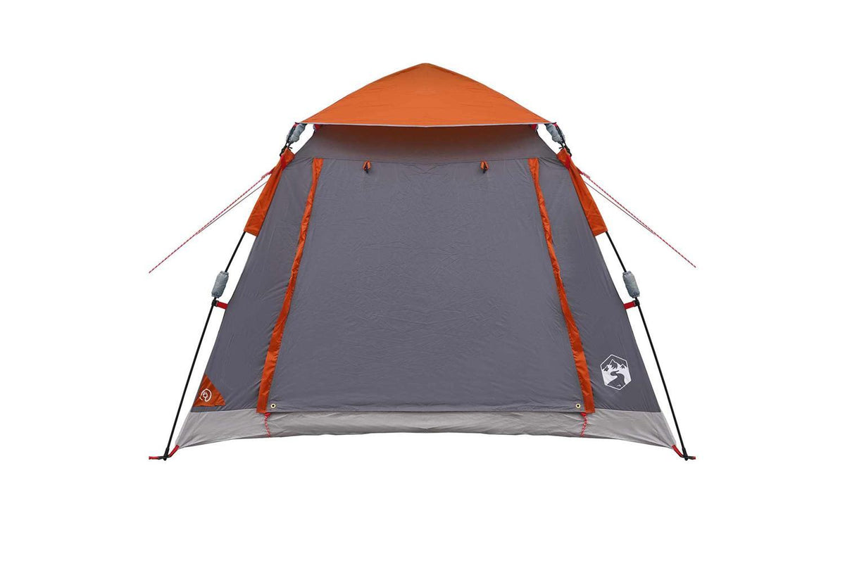 Vidaxl Instant Tent Folding Grey And Orange 205 X 205 X 143 Cm Steel-6