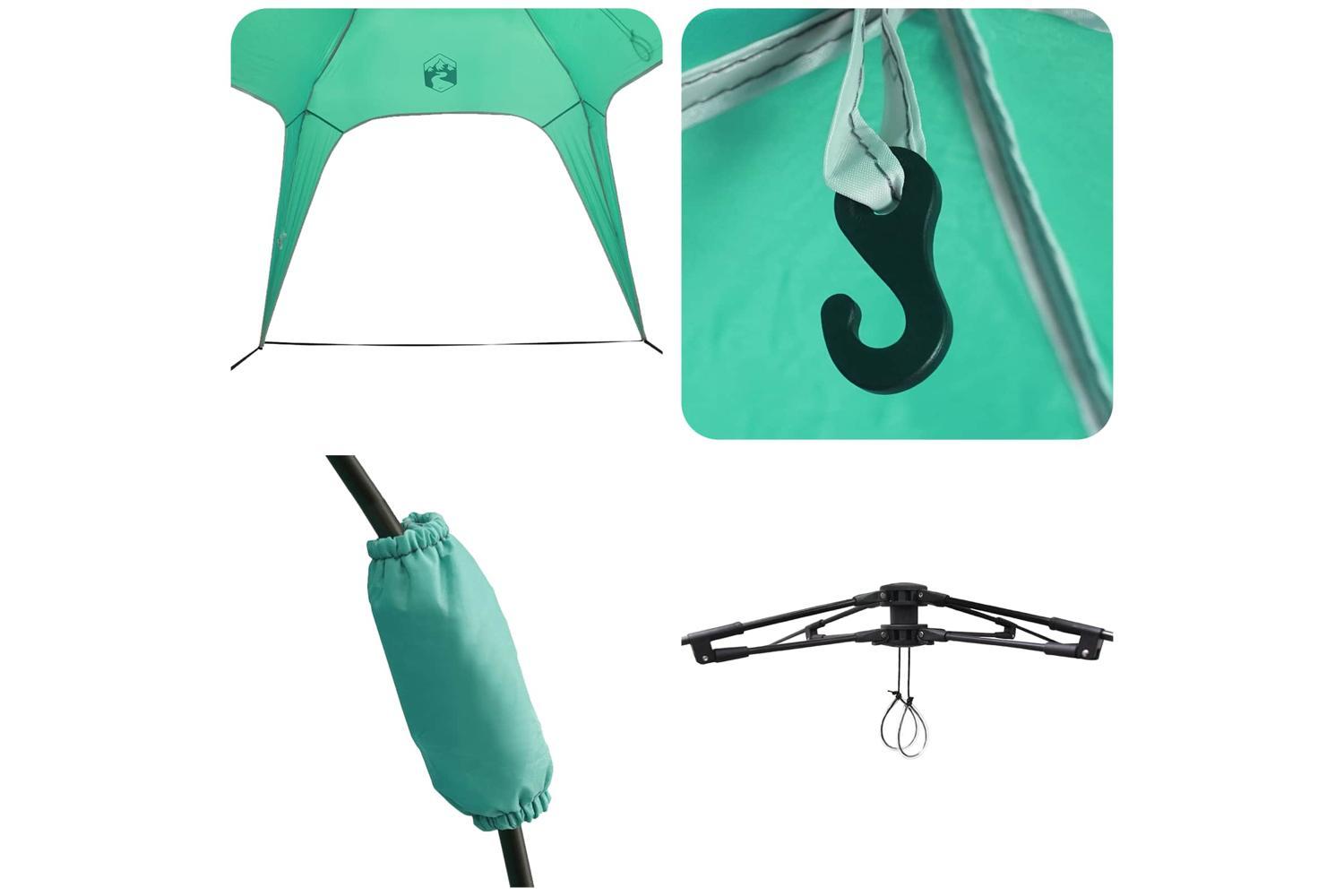 Vidaxl Instant Tent Folding Sea Green 260 X 260 X 197 Cm Steel-8