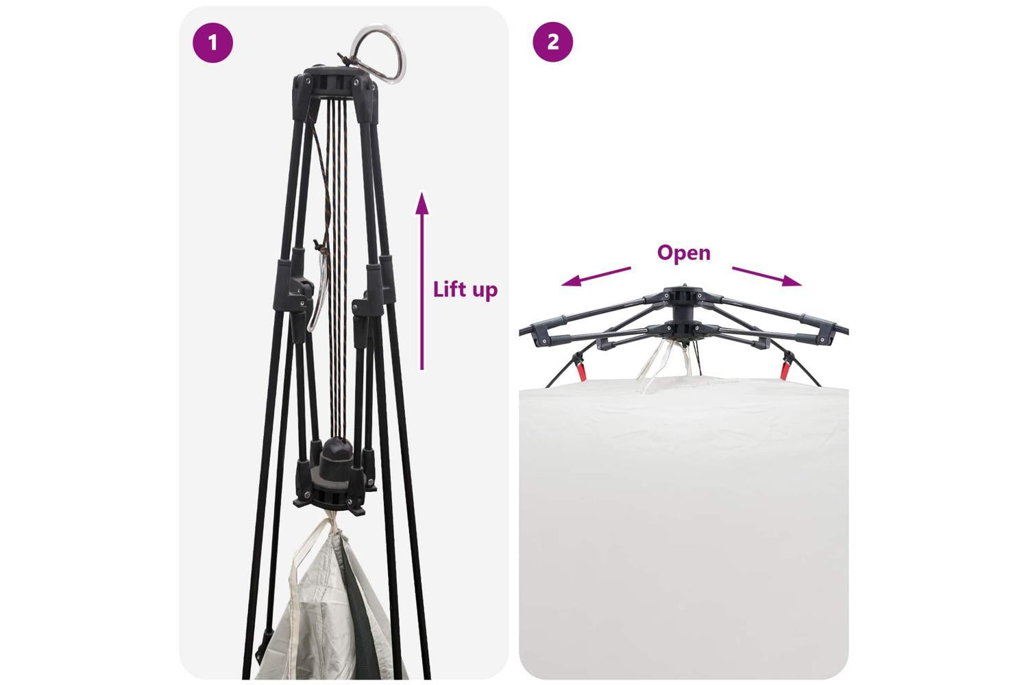 Vidaxl Instant Tent Folding With Storage Grey 260 X 260 X 197 Cm Steel-10