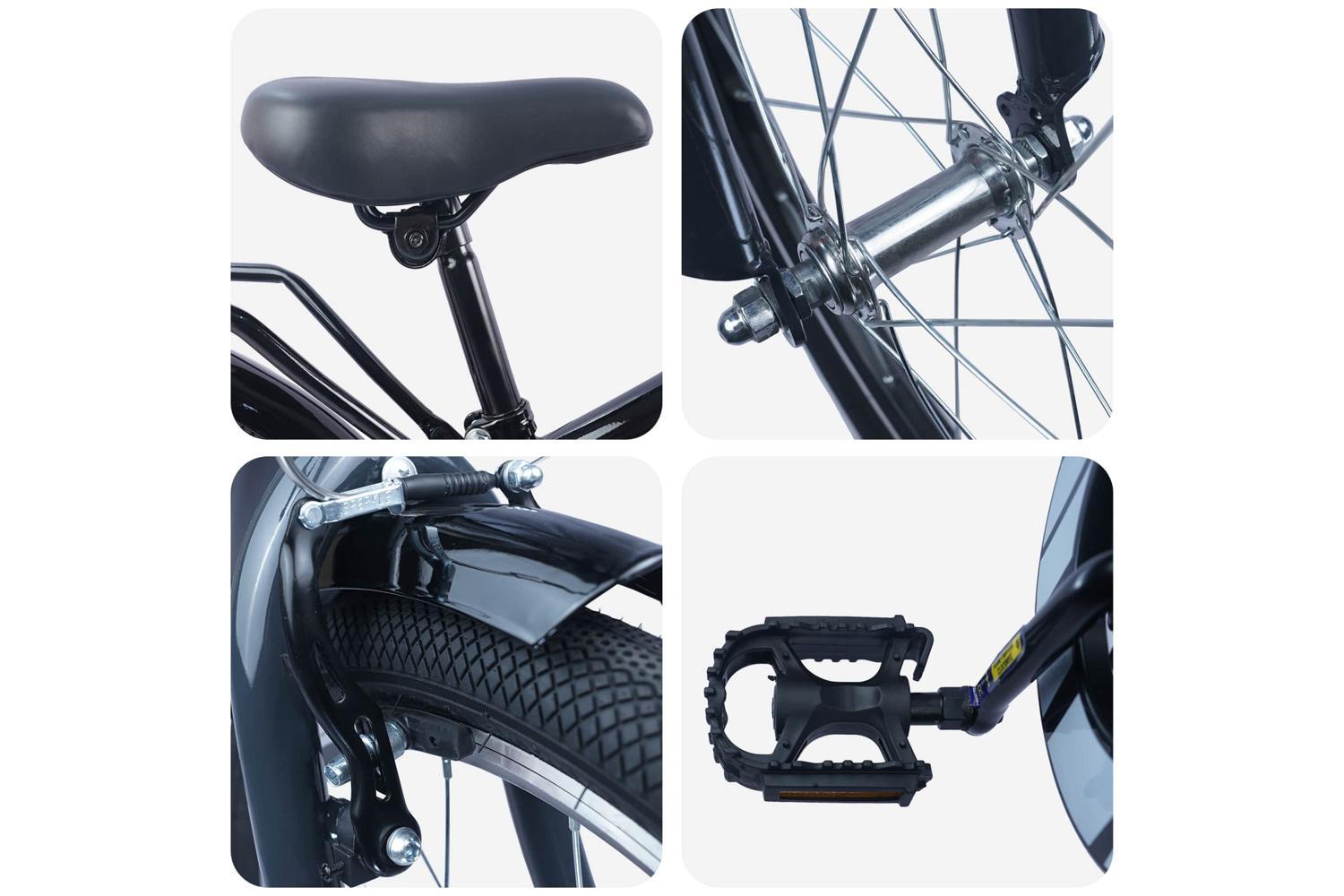 Vidaxl Kids Bike 20'' For 6-11 Years Old Black-4