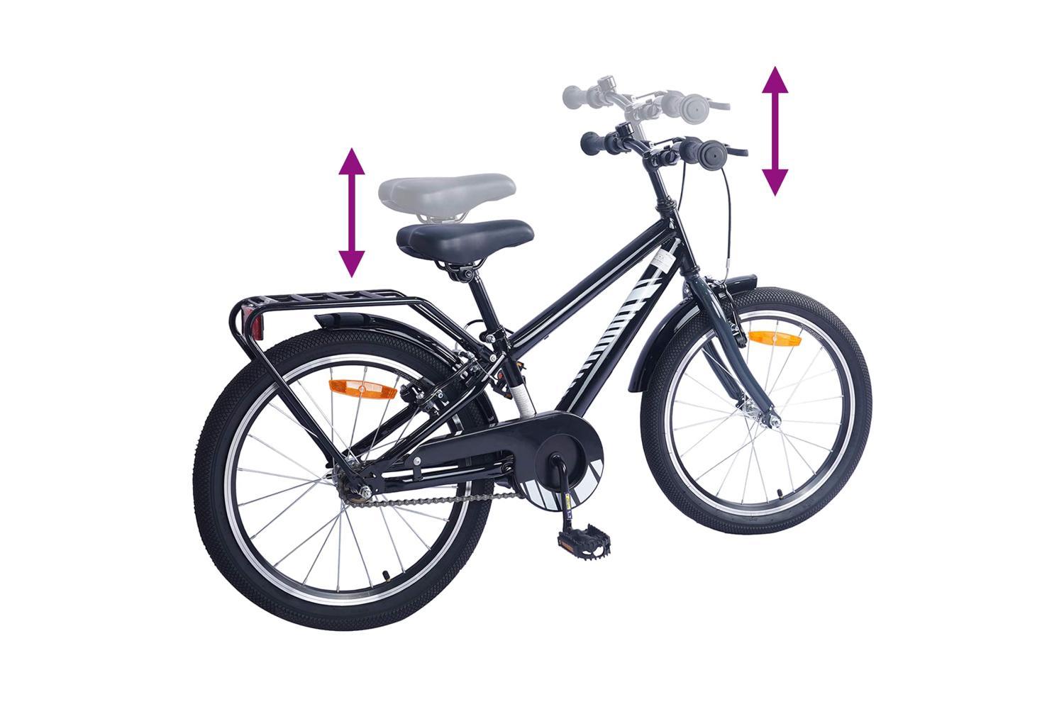 Vidaxl Kids Bike 20'' For 6-11 Years Old Black-7