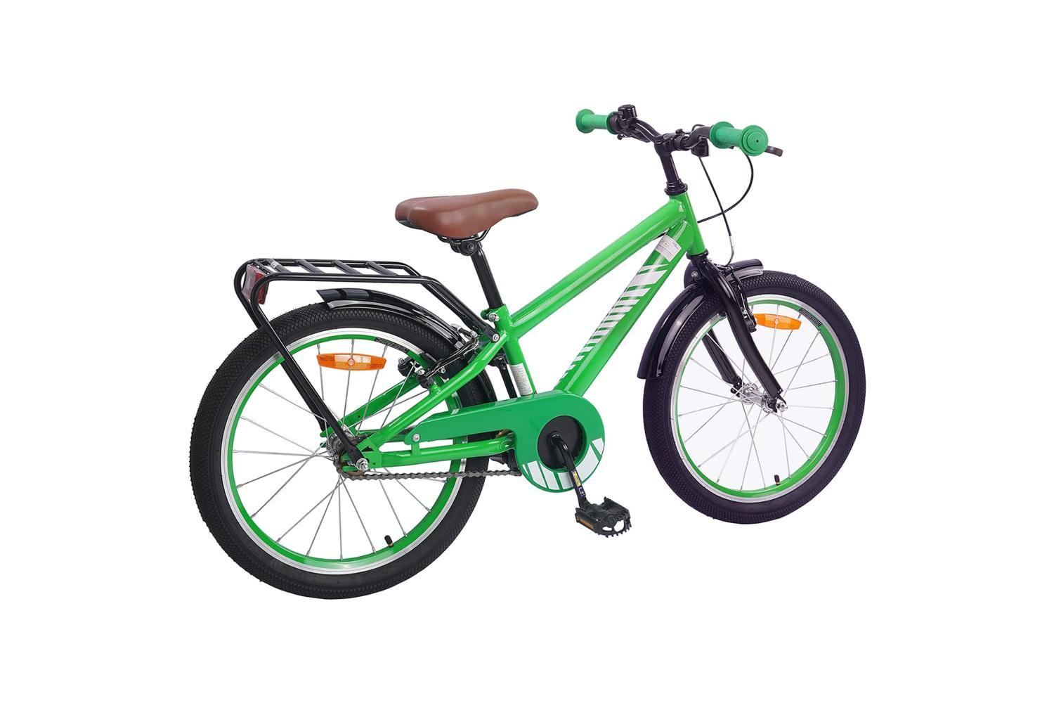 Vidaxl Kids Bike 20'' For 6-11 Years Old Green-3