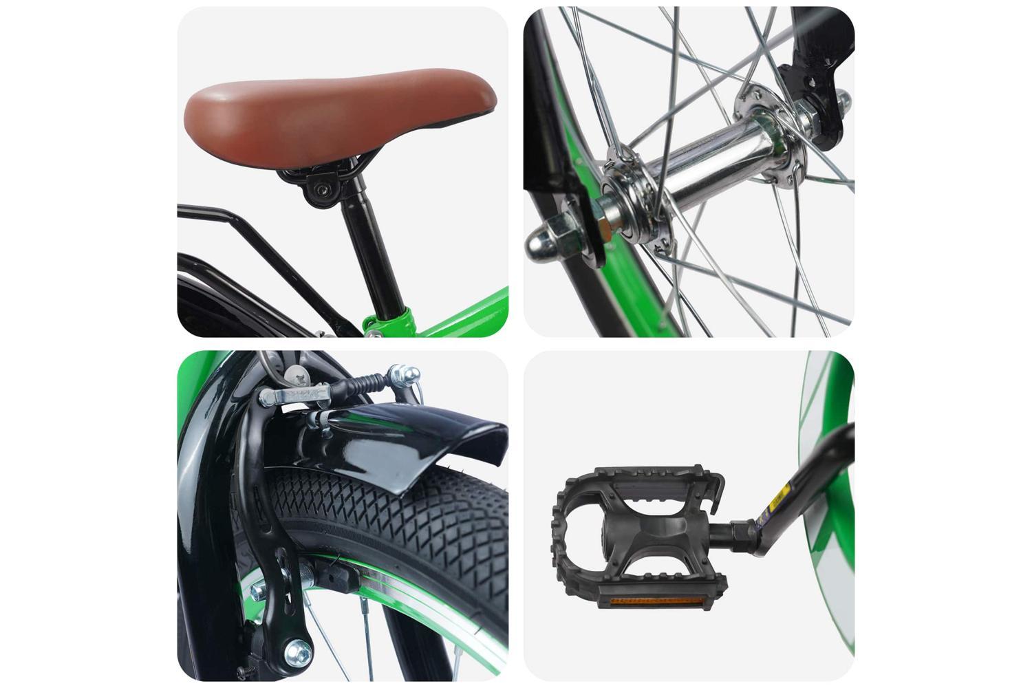 Vidaxl Kids Bike 20'' For 6-11 Years Old Green-4