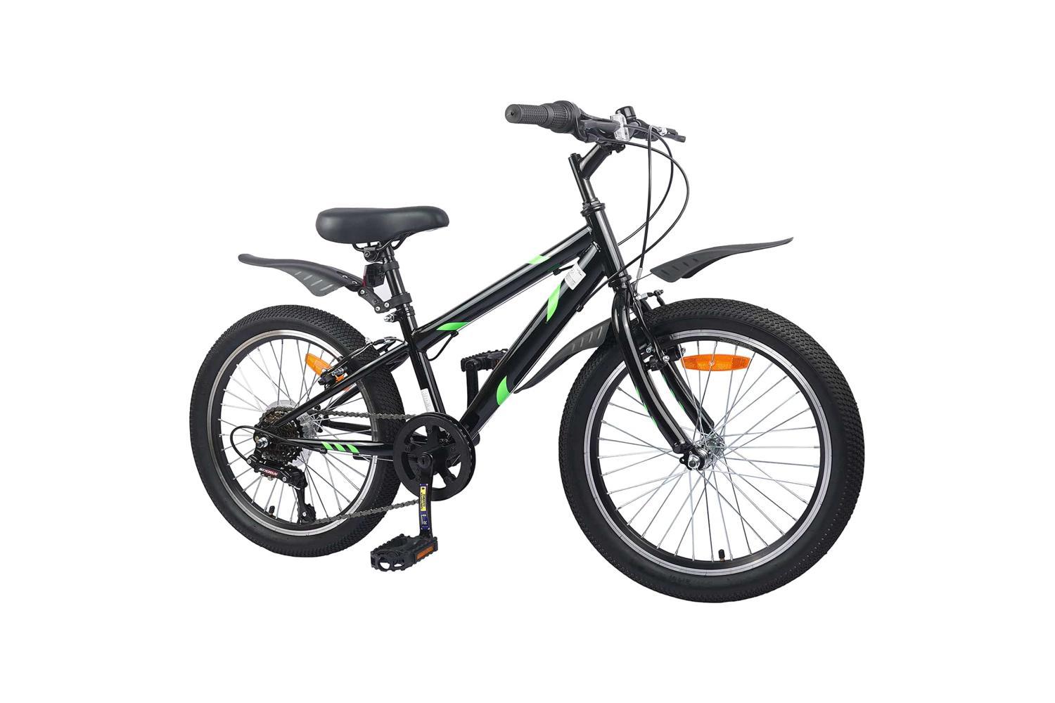 Vidaxl Kids Bike 24'' 6-speed For 8-12 Years Old Black-2