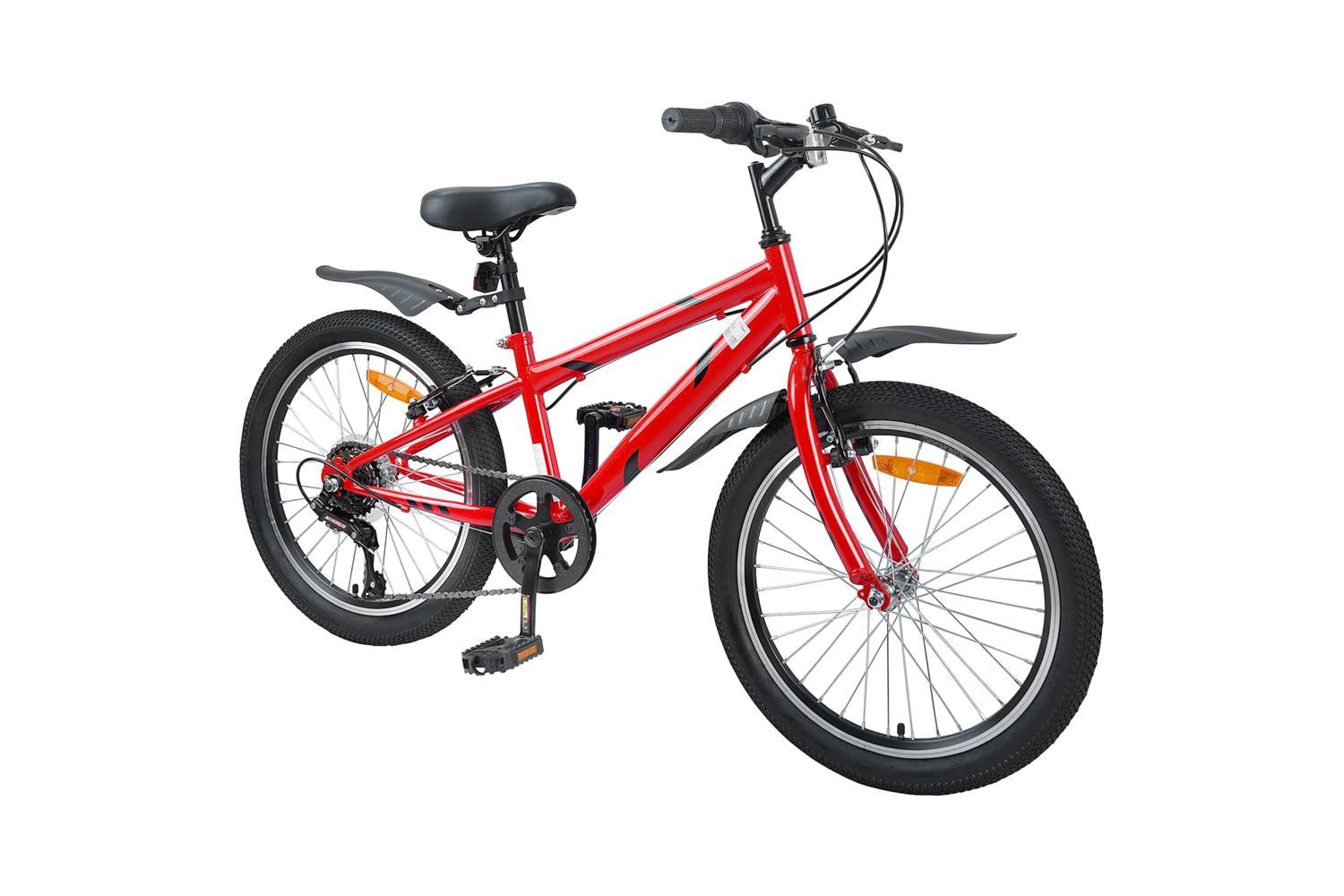 Vidaxl Kids Bike 20'' 6-speed For 6-11 Years Old Red-2