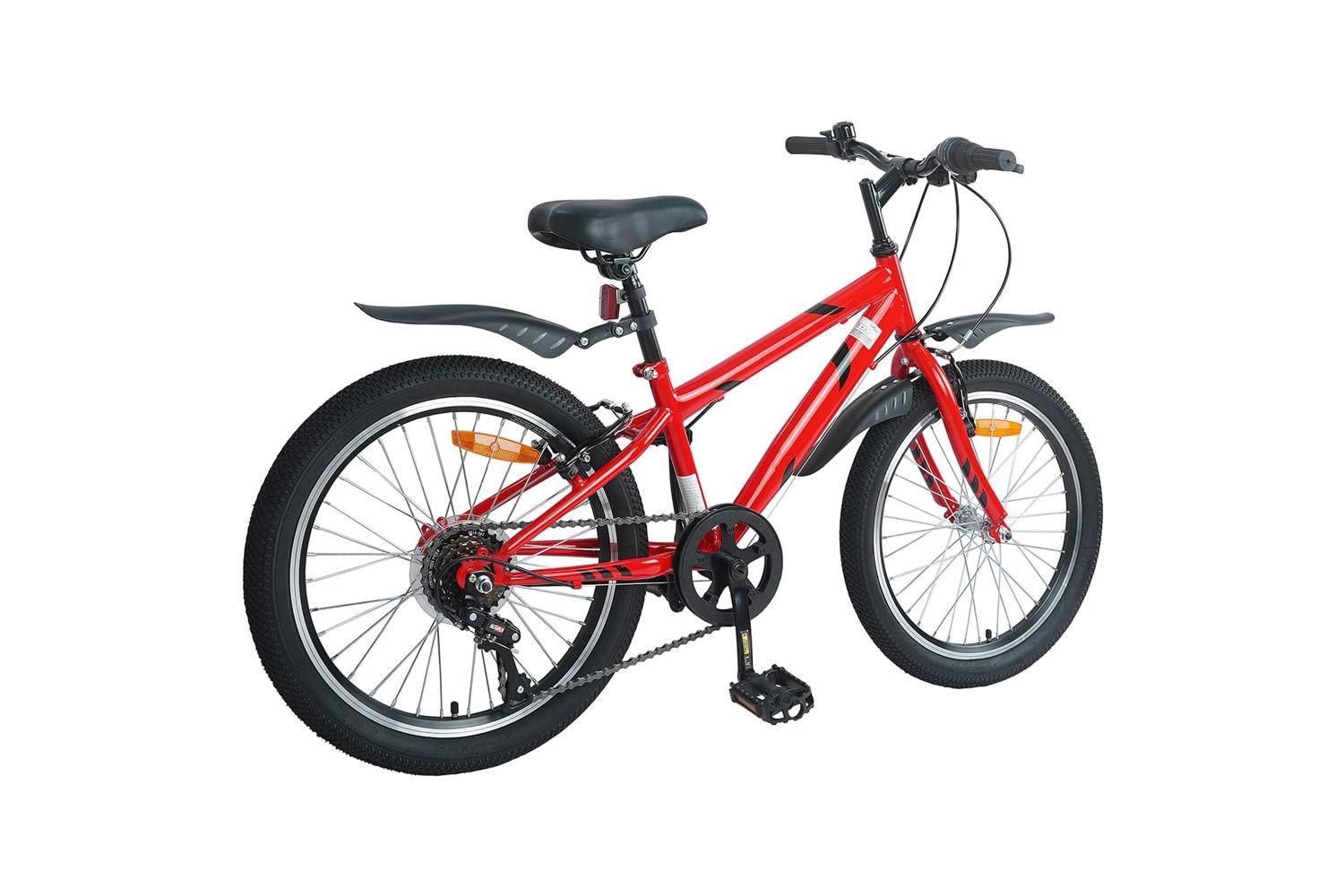 Vidaxl Kids Bike 20'' 6-speed For 6-11 Years Old Red-3