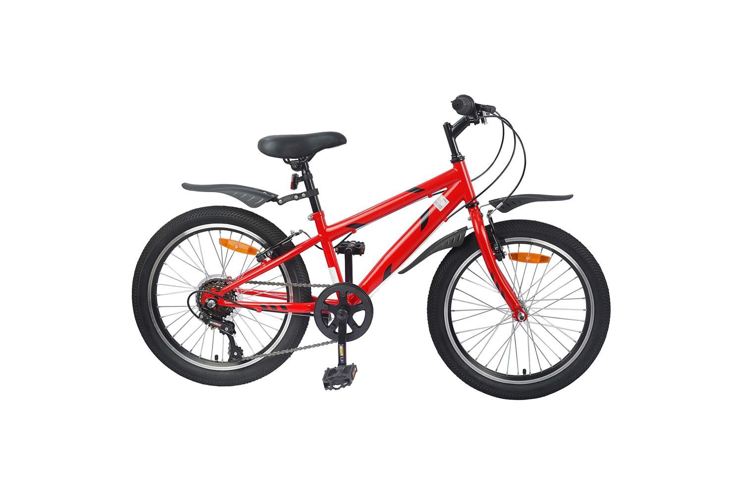 Vidaxl Kids Bike 24'' 6-speed For 8-12 Years Old Red