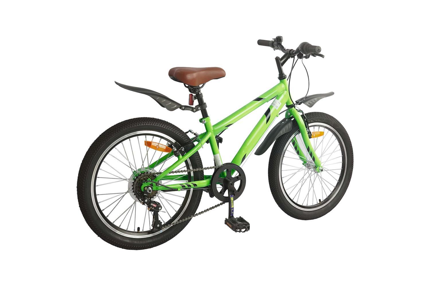 Vidaxl Kids Bike 20'' 6-speed For 6-11 Years Old Green-3