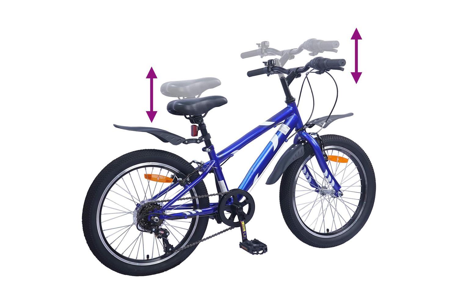 Vidaxl Kids Bike 20'' 6-speed For 6-11 Years Old Dark Blue-7