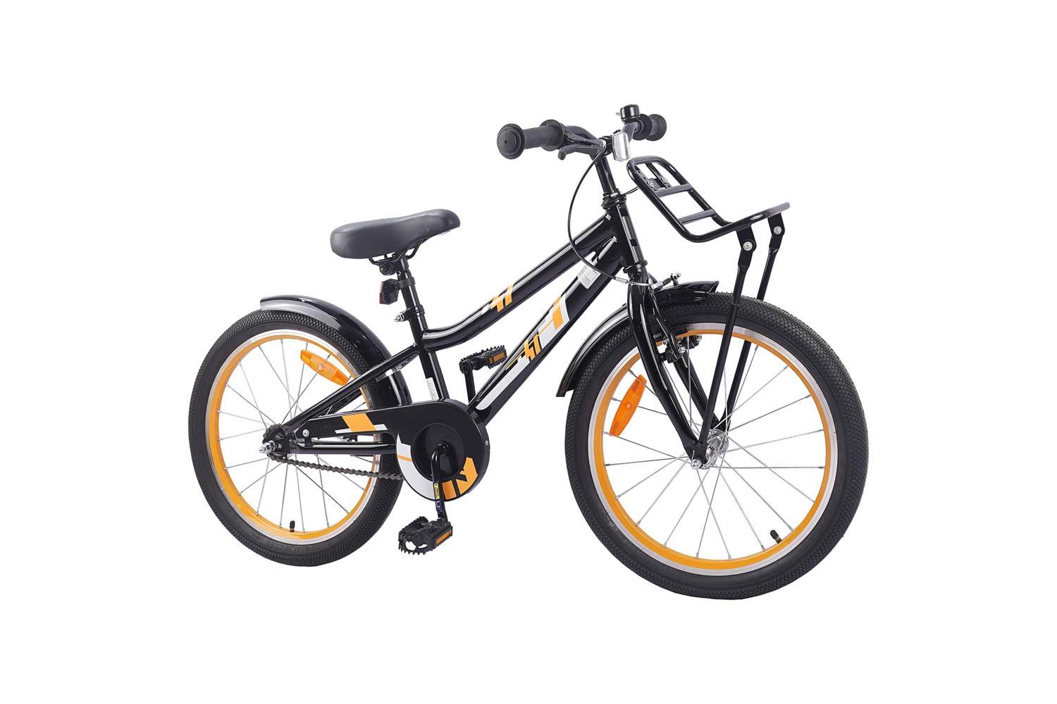 Vidaxl Kids Bike 20'' For 6-11 Years Old Orange Black-2