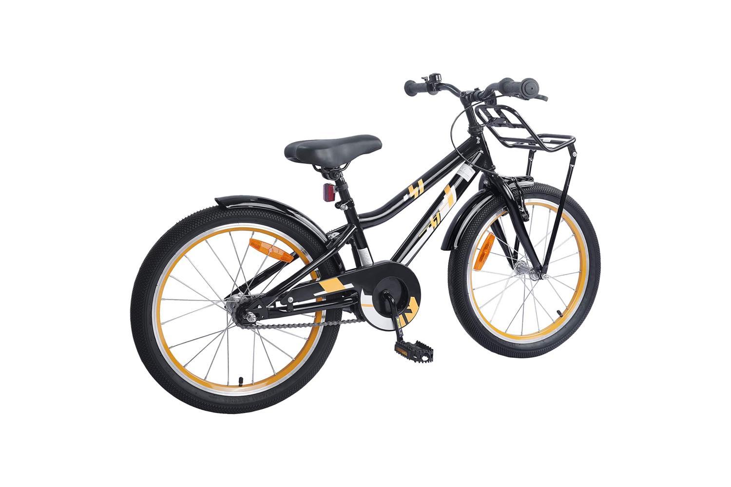 Vidaxl Kids Bike 20'' For 6-11 Years Old Orange Black-3