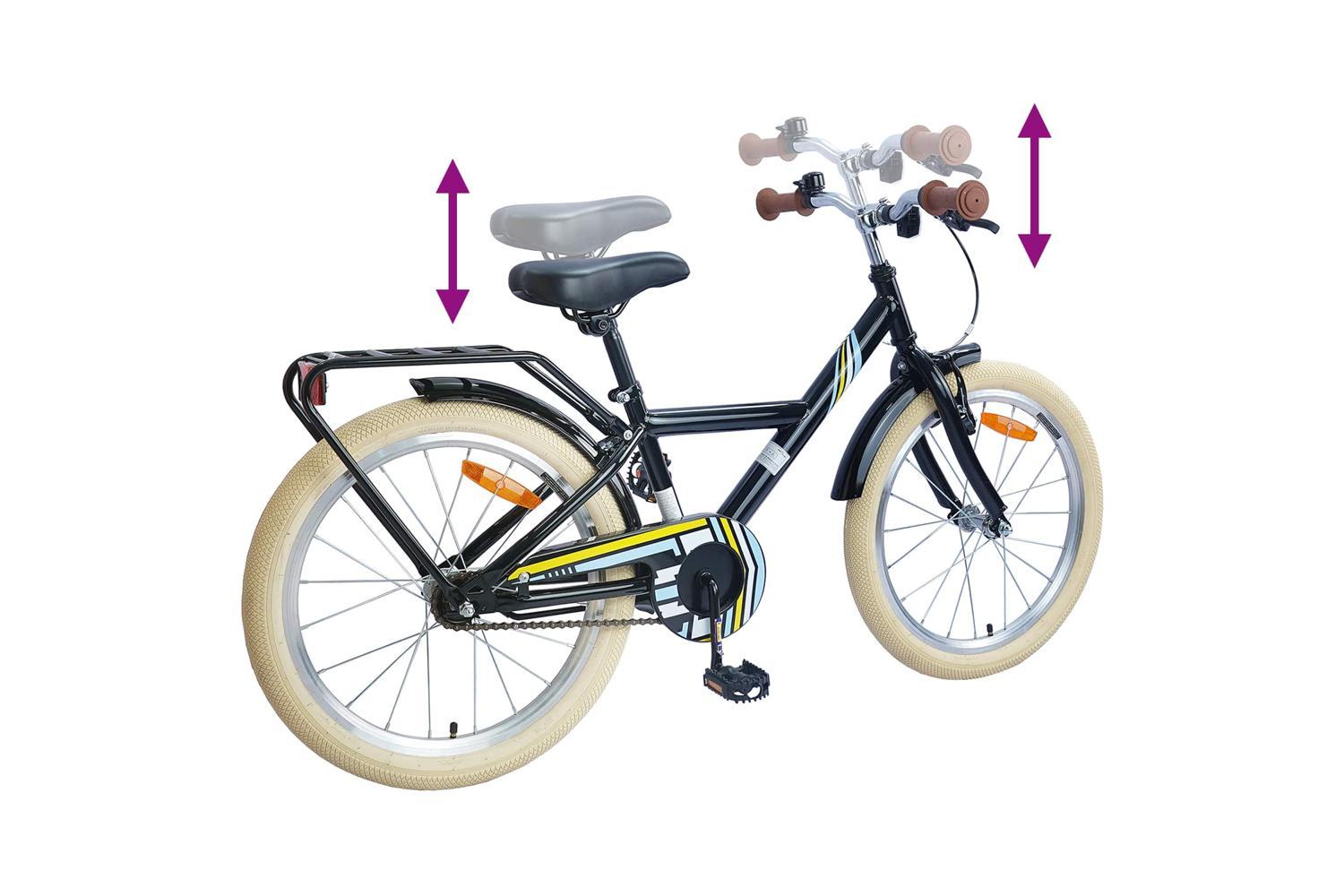 Vidaxl Kids Bike 24'' For 8-12 Years Old Black-7