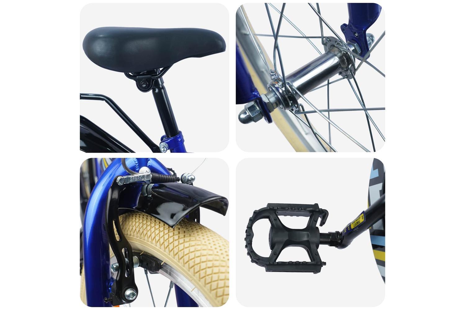 Vidaxl Kids Bike 24'' For 8-12 Years Old Dark Blue-4