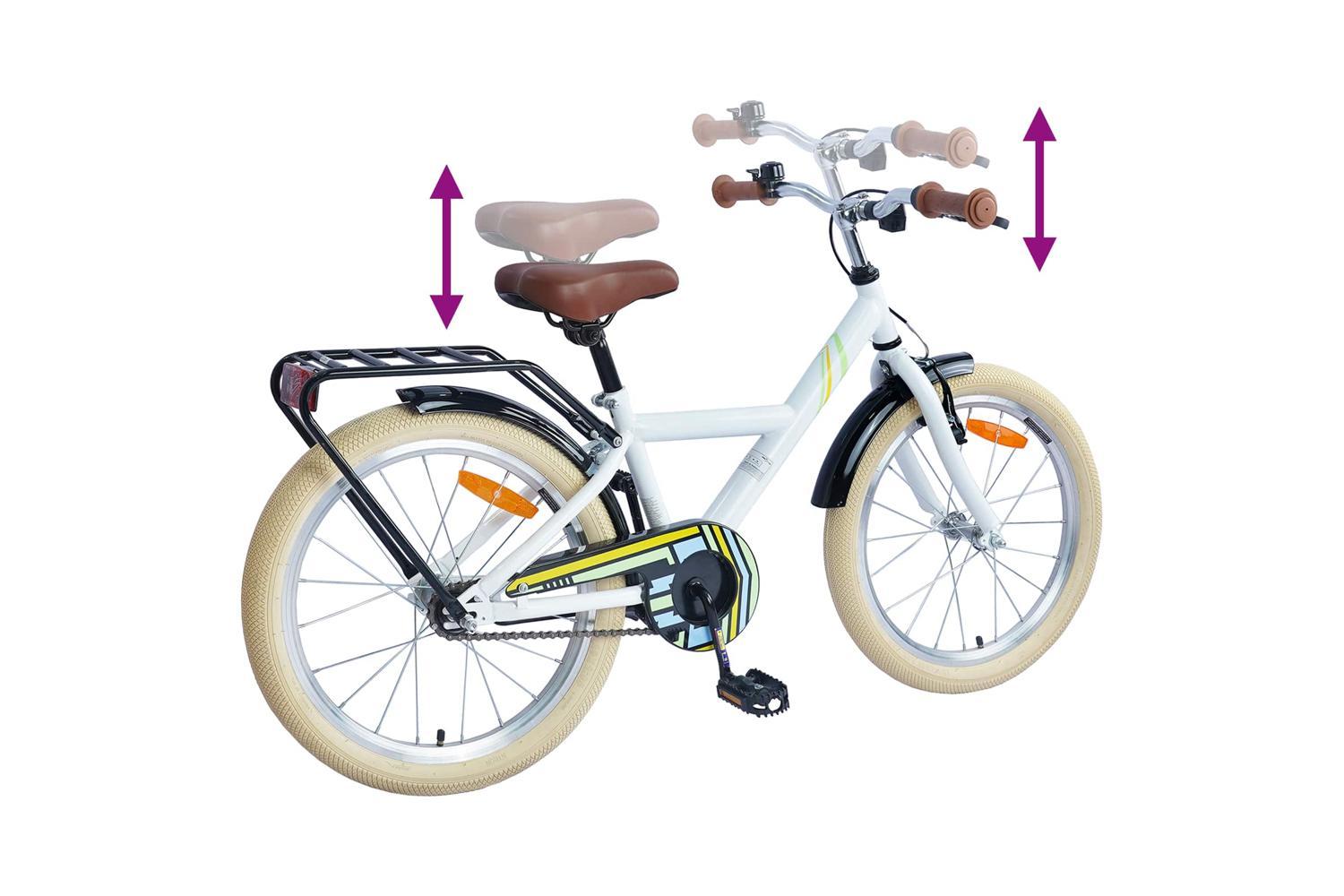 Vidaxl Kids Bike 24'' For 8-12 Years Old White-7
