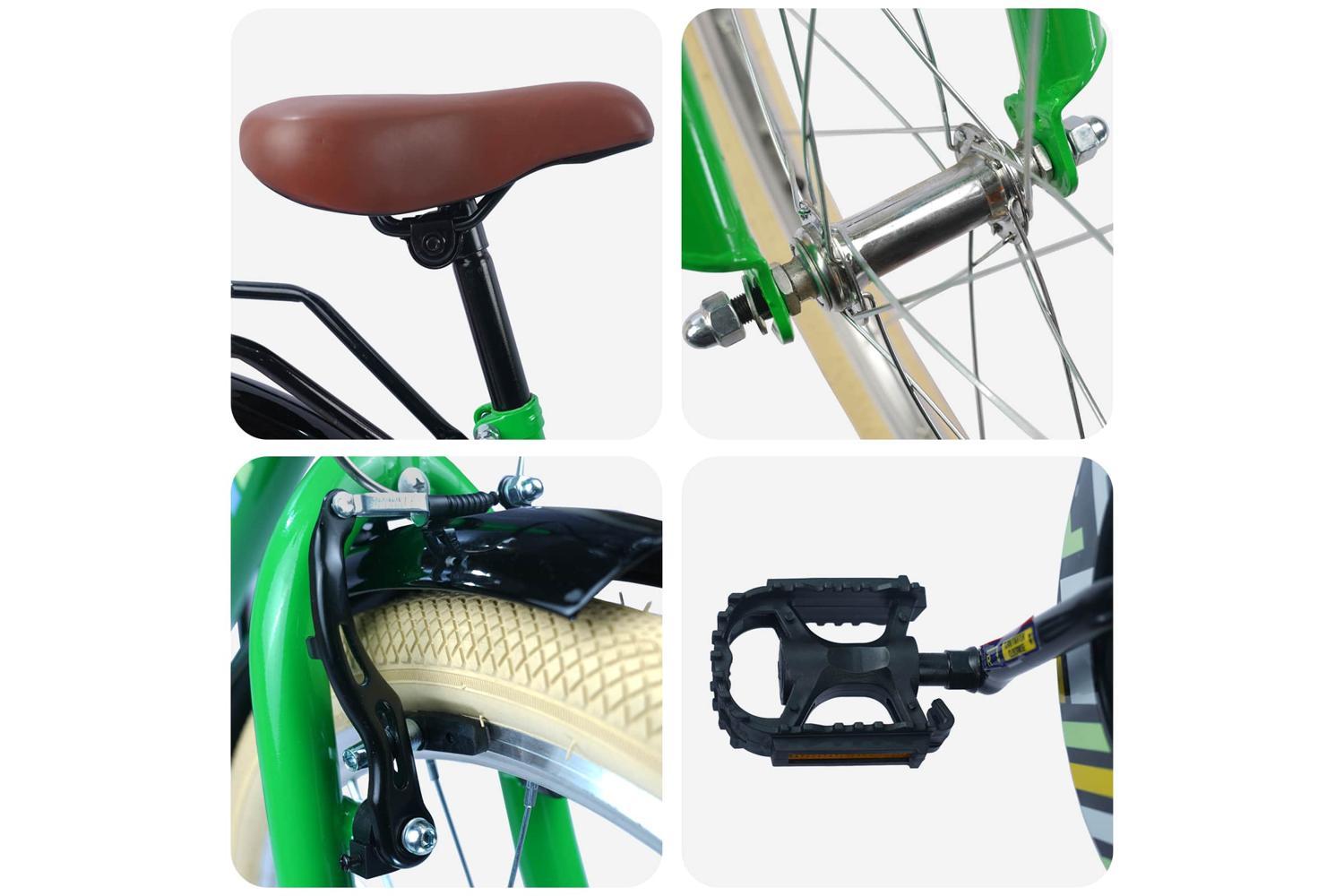 Vidaxl Kids Bike 24'' For 8-12 Years Old Green-4